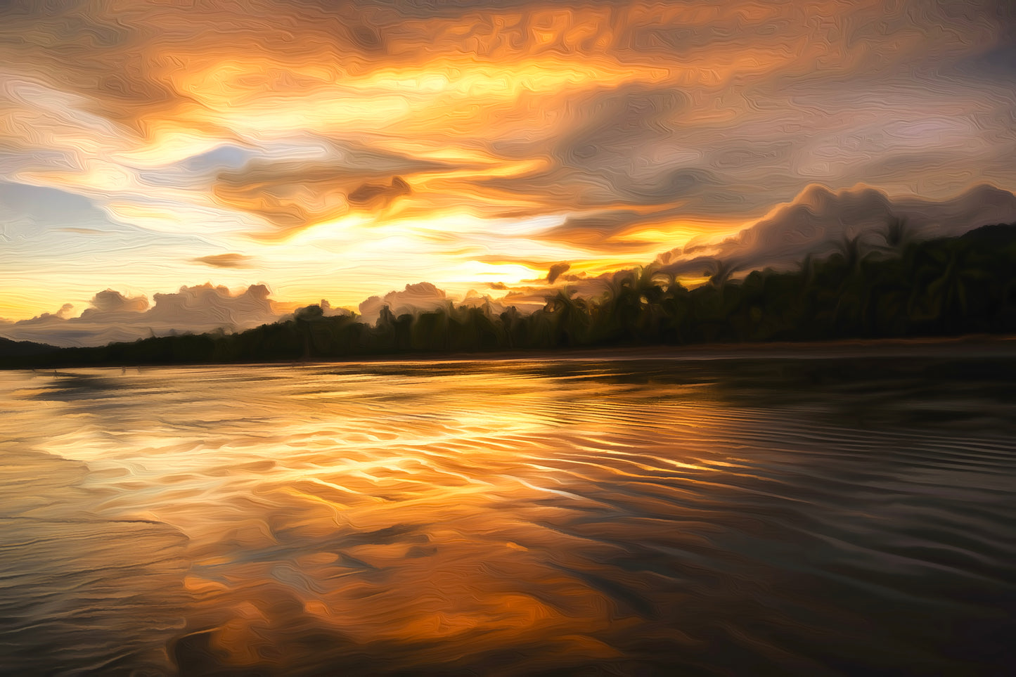 Afterlight on Wet Sand