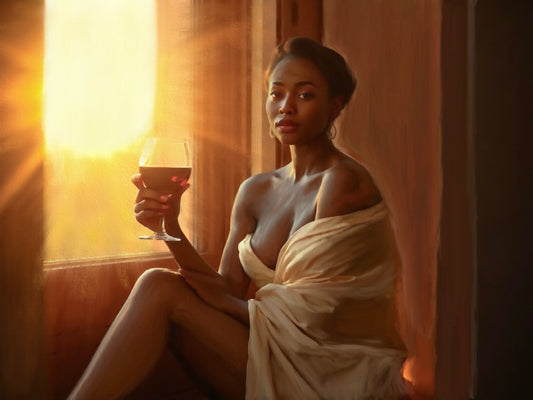 "Gilded Gaze at the Window"